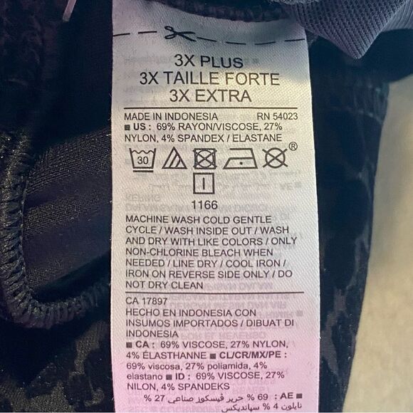 Old Navy Stevie High Rise Black Flocked Pull On Pants New With Tags Size 3XL - Picture 4 of 11